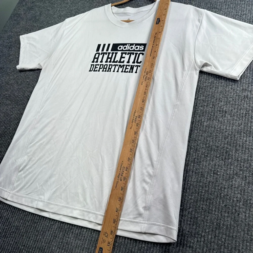 Adidas T-Shirt Mens XL White Athletic‎ Department Graphic Short Sleeve Tee